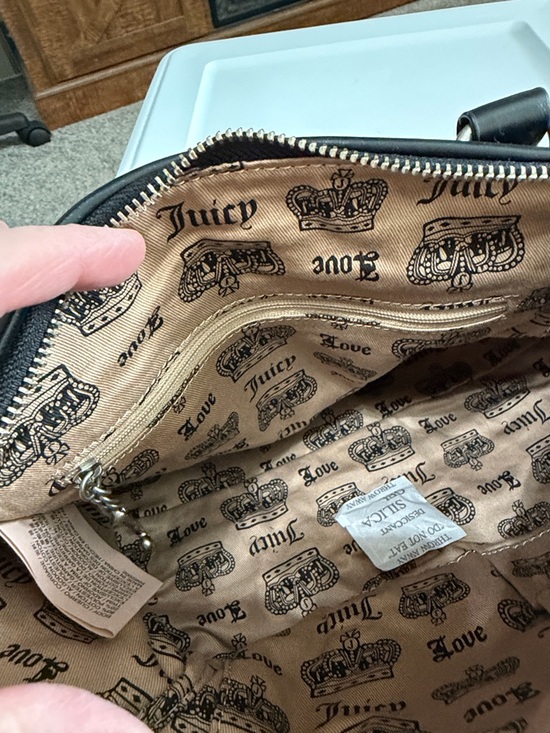 Juicy Couture Velvet Purse Bag Black New with tags - Picture 7 of 14